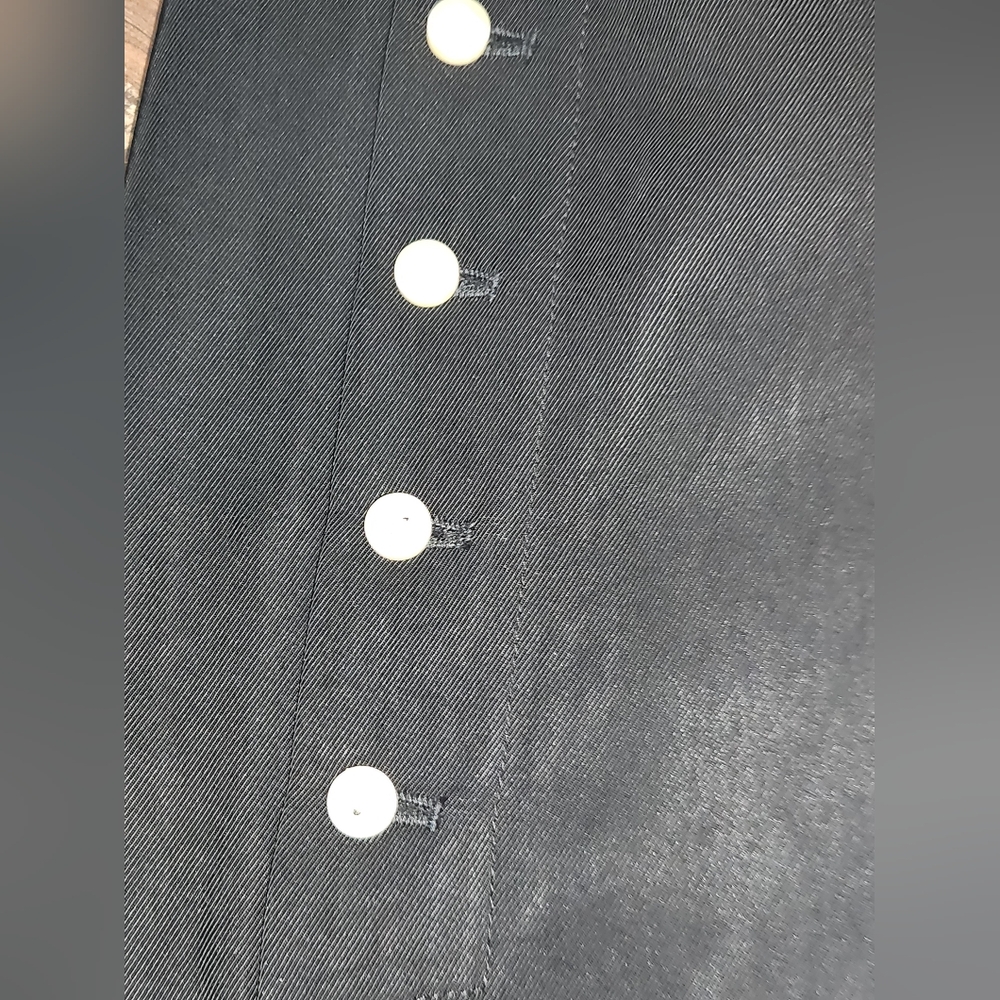 Anthropologie LEIFSDOTTIR Black Wide-Leg Pants with Button Detail SIZE 12 - Picture 5 of 9